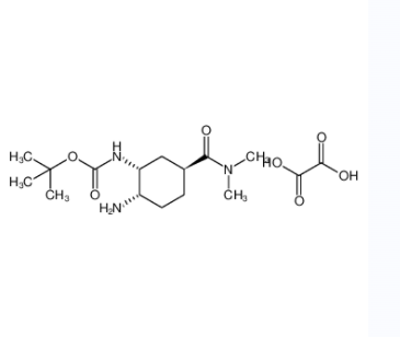 (1S, 2R, 4S)-1-氨基-4-(二甲基氨基羰基)-环己基-2-氨基甲酸叔丁酯草酸盐,Tert-Butyl(1R,2S,5S)-2-azido-5-[(diMethylaMino)carbonyl]cyclohexylcarbaMate oxalic acid