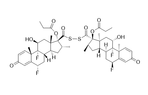 丙酸氟替卡松杂质10,17,17′-(disulfanediyldicarbonyl)bis(6α,9-difluoro-11β hydroxy- 16α-methyl-3-oxoandrosta-1,4-dien-17α-yl)dipropanoate