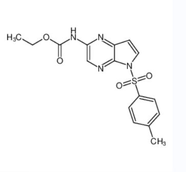 N-[5-[(4-甲基苯基)磺酰基]-5H-吡咯并[2,3-b]吡嗪-2-基]氨基甲酸乙酯,N-[5-[(4-Methylphenyl)sulfonyl]-5H-pyrrolo[2,3-b]pyrazin-2-yl]carbamic acid ethyl ester