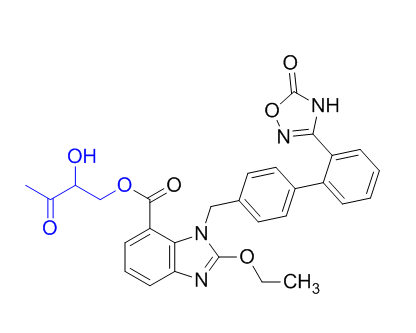 美阿沙坦钾杂质04,2-hydroxy-3-oxobutyl 2-ethoxy-1-((2'-(5-oxo-4,5-dihydro-1,2,4-oxadiazol-3-yl)-[1,1'-biphenyl]-4-yl)methyl)-1H-benzo[d]imidazole-7-carboxylate