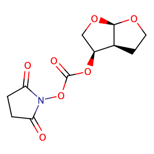 (3R,3aS,6aR)-羟基六氢呋喃并[2,3-b]呋喃基丁二酰亚胺基碳酸酯,1-({[(3R,3aS,6aR)-hexahydrofuro[2,3-b]furan-3-yloxy]carbonyl}oxy)pyrrolidine-2,5-dione