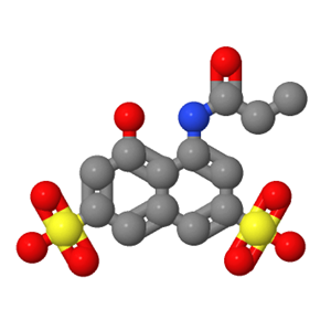 80019-41-6；2,7-萘二磺酸，4-羟基-5-[(1-氧代丙基)氨基]-