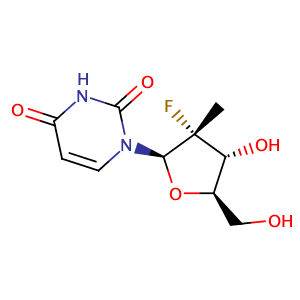 (2'R)-2'-脱氧-2'-氟-2'-甲基脲苷,2'-deoxy-2'-fluoro-2'-C-methyluridine