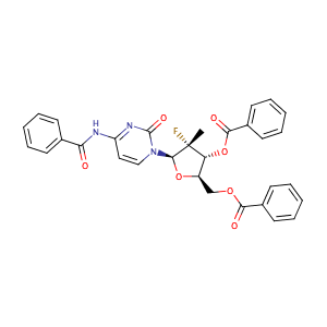 (2'R)-N-苯甲酰基-2'-脱氧-2'-氟-2'-甲基胞苷- 3',5'-二苯甲酸酯,(2'R)-N-Benzoyl-2'-deoxy-2'-fluoro-2'-methylcytidine -3',5'-dibenzoate