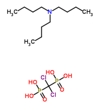 氯屈膦酸三正丁胺盐,(Dichloromethylene)bis[phosphonic acid] mono(tributylamine) salt