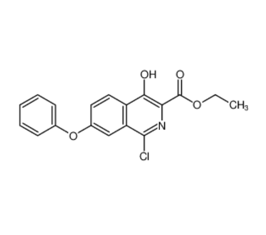 1-氯-4-羟基-7-苯氧基异喹啉-3-羧酸乙酯,Ethyl 1-chloro-4-hydroxy-7-phenoxyisoquinoline-3-carboxylate