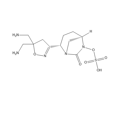 LCB18-0055,(1R,2S,5R)-2-[5,5-Bis(aminomethyl)-4,5-dihydro-3-isoxazolyl]-7-oxo-1,6-diazabicyclo[3.2.1]oct-6-yl hydrogen sulfate