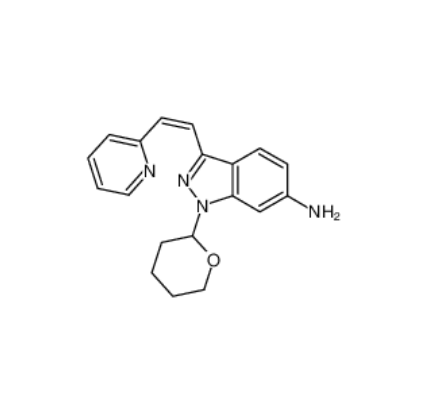 (E)-3-[2-(吡啶-2-基)乙烯基]-1-(四氫-2H-吡喃-2-基)-1H-吲唑-6-胺,(E)-3-[2-(Pyridin-2-yl)ethenyl]-1-(tetrahydro-2H-pyran-2-yl)-1H-indazol-6-amine