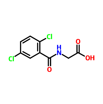 N-(2,5-二氯苯甲酰基)甘氨酸,2-[(2,5-dichlorobenzoyl)amino]acetic acid