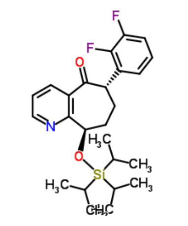 (6S,9R)-6-(2,3-二氟苯基)-6,7,8,9-四氢-9-[[三异丙基硅烷基]氧基]-5H-环庚三烯并[B]吡啶-5-酮,(6S,9R)-6-(2,3-difluorophenyl)-9-((triisopropylsilyl)oxy)-6,7,8,9-tetrahydro-5Hcyclohepta[b]pyridin-5-one