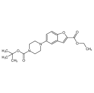 5-(4-叔丁氧羰基-哌嗪-1-基)苯并呋喃-2-甲酸乙酯,Ethyl 5-(4-tert-butoxycarbonyl-1-piperazinyl)benzofuran-2-carboxylate