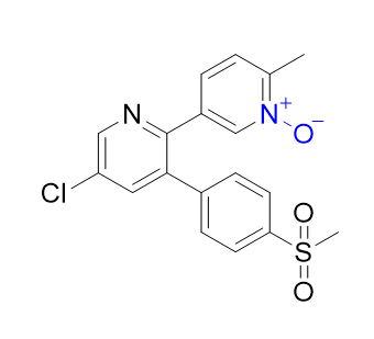 依托考昔雜質02,5-chloro-6'-methyl-3-(4-(methylsulfonyl)phenyl)-[2,3'-bipyridine]   1'-oxide