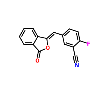2-氟-5-[(3-氧代-1(3H)-异苯并呋喃亚基)甲基]苯腈,2-Fluoro-5-[(3-oxo-1(3H)-isobenzofuranylidene)methyl]-benzonitrile