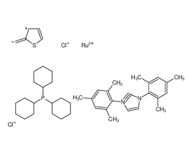 三环[1,3 -二(2,4,6三甲苯)咪唑- 2 -亚基] [2 -噻吩亚甲基]钌,Tricyclohexylphosphine[1,3-bis(2,4,6-trimethylphenyl)imidazol-2-ylidene] [2-thienylmethylene]ruthenium(II) dichloride, min. 95%