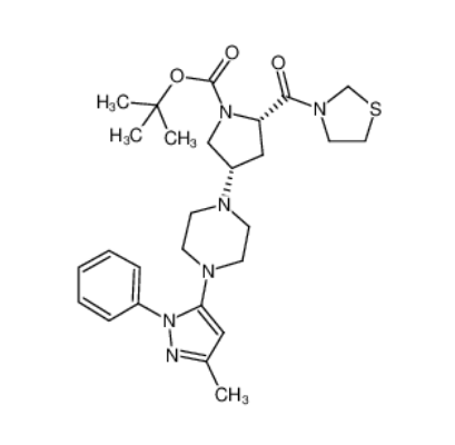 (2S,4S)-4-[4-(3-甲基-1-苯基-1H-吡唑-5-基)-1-哌嗪基]-2-(3-噻唑烷基羰基)-1-吡咯烷羧酸叔丁酯,(2S,4S)-4-[4-(3-Methyl-1-phenyl-1H-pyrazol-5-yl)-1-piperazinyl]-2-(3-thiazolidinylcarbonyl)-1-pyrrolidinecarboxylic acid tert-butyl ester