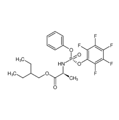 2-乙基丁基 ((S)-(五氟苯氧基)(苯氧基)磷?；?-L-丙氨酸酯,2-ethylbutyl ((S)-(perfluorophenoxy)(phenoxy)phosphoryl)-L-alaninate