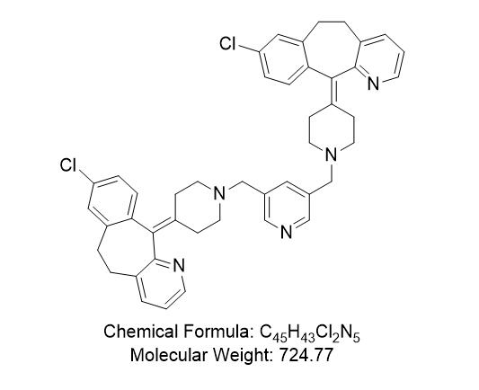 卢帕他定杂质05,3,5-bis((4-(8-chloro-5,6-dihydro-11H-benzo[5,6]cyclohepta[1,2-b]pyridin-11-ylidene)piperidin-1-yl)methyl)pyridine