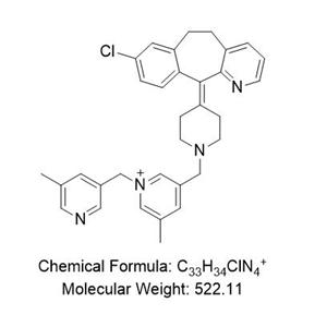 卢帕他定杂质04,3-((4-(8-chloro-5,6-dihydro-11H-benzo[5,6]cyclohepta[1,2-b]pyridin-11-ylidene)piperidin-1-yl)methyl)-5-methyl-1-((5-methylpyridin-3-yl)methyl)pyridin-1-ium