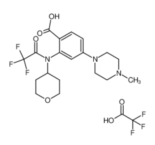 4-(4-甲基-1-哌嗪基)-2-[(4-四氢吡喃基)(2,2,2-三氟乙酰基)氨基]苯甲酸三氟乙酸盐,4-(4-methylpiperazin-1-yl)-2-[(tetrahydropyran-4-yl)(2,2,2-trifluoroacetyl)amino]benzoic acid fluoroacetate