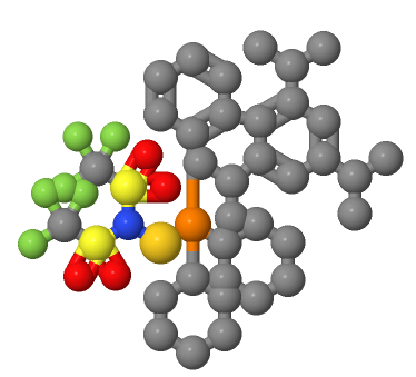 2-二环己基膦-2',4',6'-三异丙基联苯金(I)双(三氟甲烷磺酰)亚胺,2-Dicyclohexylphosphino-2μ,4μ,6μ-triisopropylbiphenyl gold(I) bis(trifluoromethanesulfonyl)imide