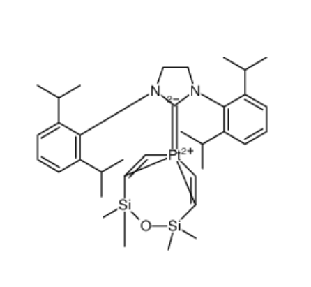 [1,3-双(2,6-二异丙基苯)咪唑-2-基][1,3-二乙烯基-1,1,3,3,-四甲基二硅氧烷]铂(0),Platinum, [1,3-bis[2,6-bis(1-methylethyl)phenyl]-2-imidazolidinylidene][1,3-bis(η2-ethenyl)-1,1,3,3-tetramethyldisiloxane]
