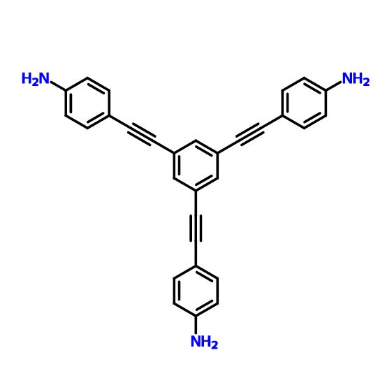 1,3,5-三(2'-(4''-胺基苯基)乙炔)苯,Benzenamine, 4,4',4''-(1,3,5-benzenetriyltri-2,1-ethynediyl)tris-