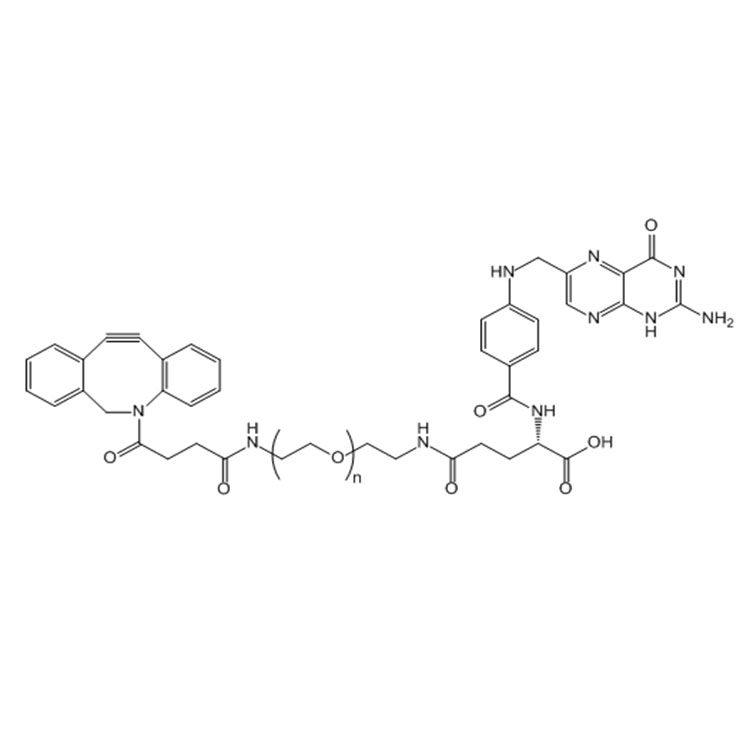 二苯基環(huán)辛炔-聚乙二醇-葉酸,DBCO-PEG-FA;DBCO-PEG-Folic acid