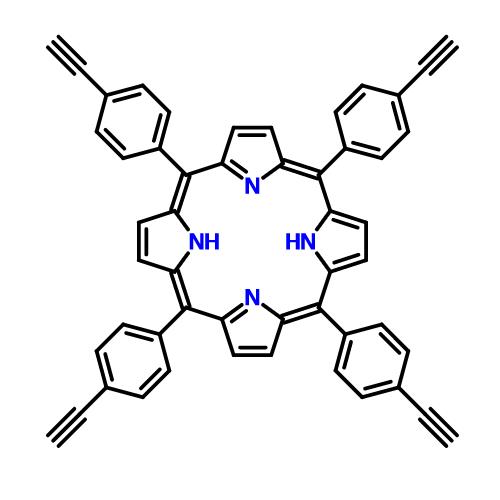 5,10,15,20-四(4-乙炔基苯基)卟啉,5,10,15,20-tetrakis(4-ethynylphenyl)-21H,23H-Porphine