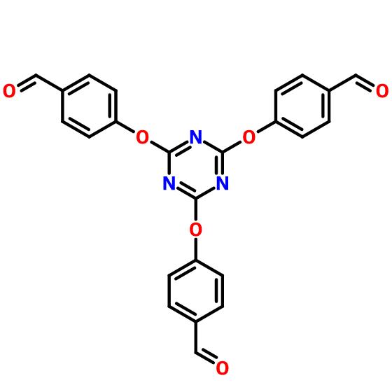 2,4,6-三(4-甲酰基苯氧基)-1,3,5-三嗪,4-[[4,6-bis(4-formylphenoxy)-1,3,5-triazin-2-yl]oxy]benzaldehyde