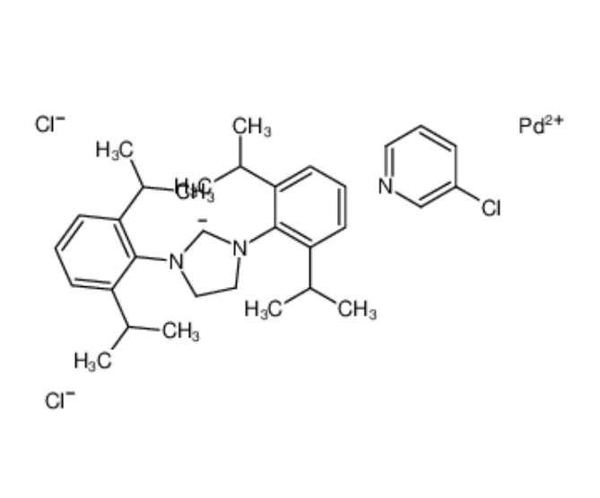 PEPPSI(TM)-SIPR 催化剂,DICHLORO-[1,3-BIS(DIISOPROPYLPHENYL)-2-IMIDAZOLIDINYLIDENE]-(3-CHLOROPYRIDYL)PALLADIUM(II)