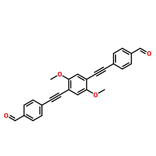 4,4'-((2,5-二甲氧基-1,4-亚苯基)双(乙炔-2,1-二基))二苯甲醛,4,4'-((2,5-dimethoxy-1,4-phenylene)bis(ethyne-2,1-diyl))dibenzaldehyde