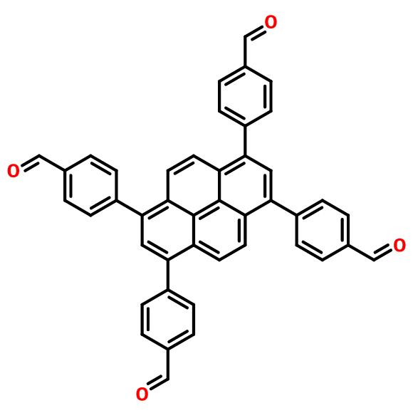 1,3,6,8-四(4-甲醛基苯基)芘,4,4',4'',4'''-(1,3,6,8-pyrenetetrayl)tetrakis-Benzaldehyde