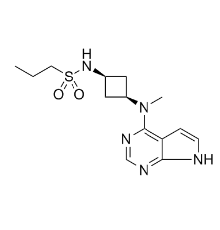 N-[顺式-3-(甲基-7H-吡咯并[2,3-D]嘧啶-4-基氨基)环丁基]-1-丙磺酰胺,PF 04965842