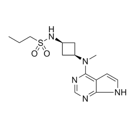 N-[顺式-3-(甲基-7H-吡咯并[2,3-D]嘧啶-4-基氨基)环丁基]-1-丙磺酰胺,PF 04965842
