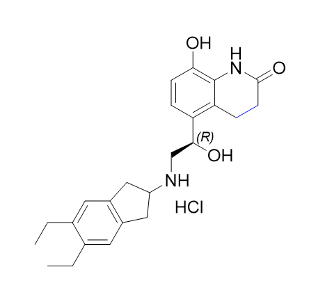 茚達(dá)特羅雜質(zhì)02,(R)-5-(2-((5,6-diethyl-2,3-dihydro-1H-inden-2-yl)amino)-1- hydroxyethyl)-8-hydroxy-3,4-dihydroquinolin-2(1H)-one hydrogenchloride