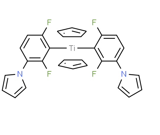双2,6-二氟-3-吡咯苯基二茂钛,BIS(2,6-DIFLUORO-3-(1-HYDROPYRROL-1-YL)PHENYL)TITANOCENE
