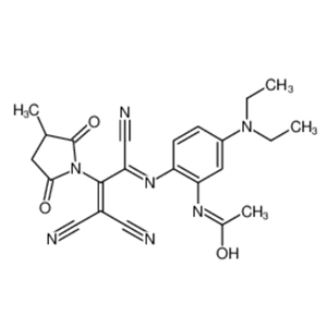 N-[2-乙酰氨基-4-（二乙氨基）苯基]-3，3-二氰基-2-（3-甲基-2，5-二氧代吡咯烷-1-基）丙炔酰-2-烯酰氰
