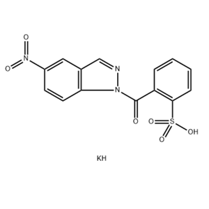 2-[（5-硝基-1H-吲唑-1-基）羰基]苯磺酸钾盐,Benzenesulfonic acid, 2-[(5-nitro-1H-indazol-1-yl)carbonyl]-, potassium salt (1:1)