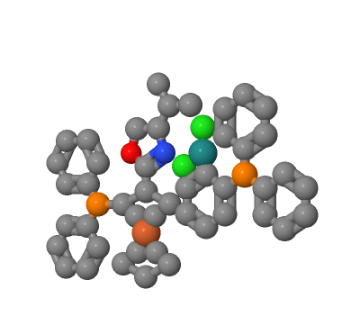 (S)-2-[(SP)-2-(二苯基膦)二茂铁基]-4-异丙基-2-噁唑啉三苯基膦二氯化钌(II)络合物,(-)-Dichloro[(4S)-4-(i-propyl)-2-{(S)-2-(diphenylphosphino)ferrocenyl}oxazoline](triphenylphosphine)ruthenium(II)