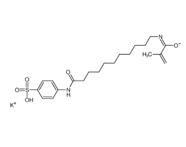 钾4-{[11-(甲基丙烯酰氨基)十一碳酰]氨基}苯磺酸酯,potassium,4-[11-(2-methylprop-2-enoylamino)undecanoylamino]benzenesulfonate