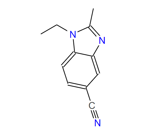 1-乙基-2-甲基-5-氰基苯并咪唑,1-ethyl-2-methylbenzimidazole-5-carbonitrile