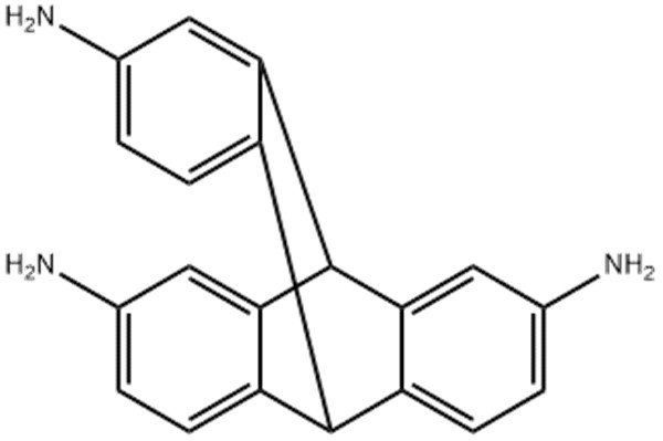 2,7,14-三氨基三蝶烯,9,10[1',2']-Benzenoanthracene-2,7,14-triamine, 9,10-dihydro-