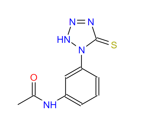 1-(3-乙酰胺基)苯基-5-巯基四氮唑,N-[3-(5-sulfanylidene-2H-tetrazol-1-yl)phenyl]acetamide