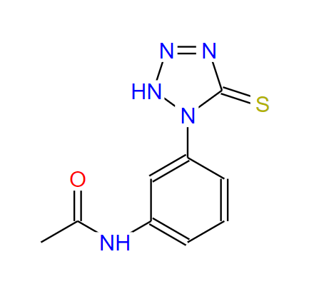 1-(3-乙酰胺基)苯基-5-巰基四氮唑,N-[3-(5-sulfanylidene-2H-tetrazol-1-yl)phenyl]acetamide