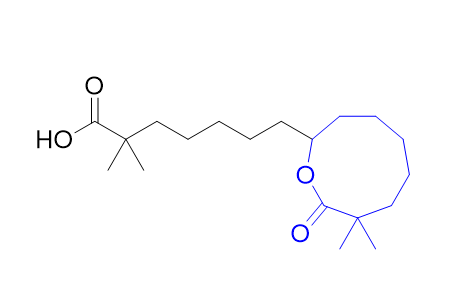 贝派地酸杂质20,7-(8,8-dimethyl-9-oxooxonan-2-yl)-2,2-dimethylheptanoic acid