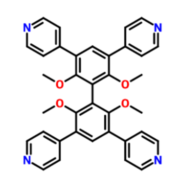 4,4',4'',4'''-(2,2',6,6'-tetramethoxy-[1,1'-biphenyl] -3,3',5,5'-tetrayl)tetrapyridine,4,4',4'',4'''-(2,2',6,6'-tetramethoxy-[1,1'-biphenyl]-3,3',5,5'-tetrayl)tetrapyridine