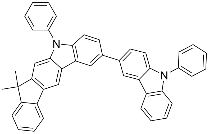 7,7-dimethyl-5-phenyl-2-(9-phenyl-9H-carbazol-3-yl)-5,7-dihydroindeno[2,1-b]carbazole,DMIC-Cz