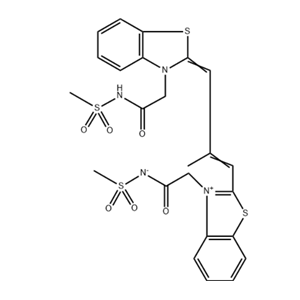 Benzothiazolium, 2-[2-methyl-3-[3-[2-[(methylsulfonyl)amino]-2-oxoethyl]-2(3H)-benzothiazolylidene]-