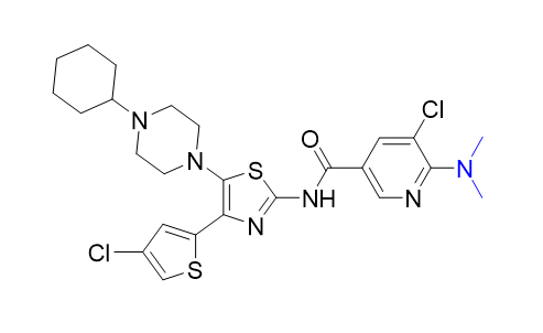 阿伐曲泊帕杂质01,5-chloro-N-(4-(4-chlorothiophen-2-yl)-5-(4-cyclohexylpiperazin-1-yl)thiazol-2-yl)-6-(dimethylamino)nicotinamide