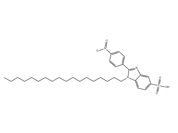 2-(4-硝基苯基)-1-十八烷基-1H-苯并咪唑-5-磺酸,2-(4-Nitrophenyl)-3-octadecyl-1H-benzimidazol-3-ium-6-sulfonate
